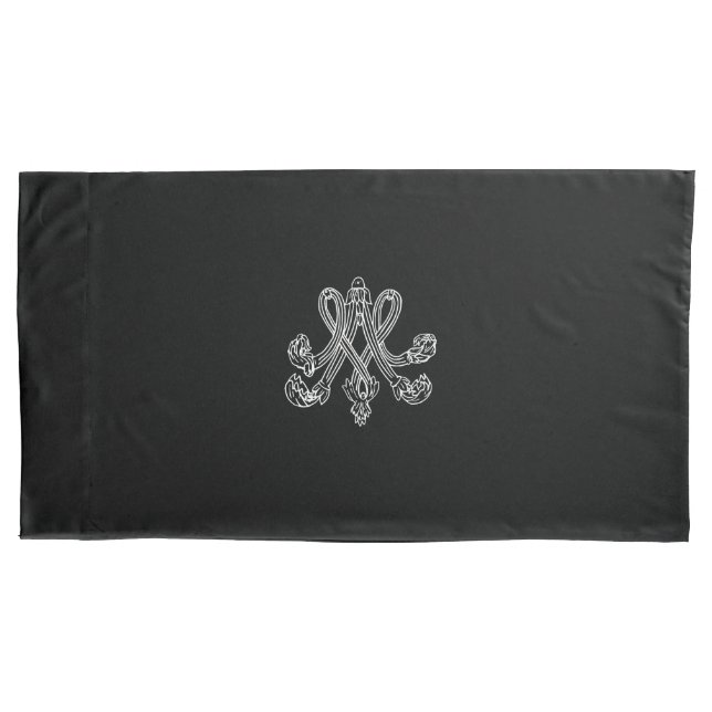 Housse D'oreillers Marie Antoinette - monogramme - Royal monogram (devant)