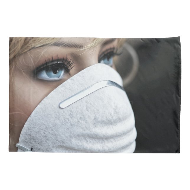 Housse D'oreillers Masque de protection contre le virus Corona (Dos)