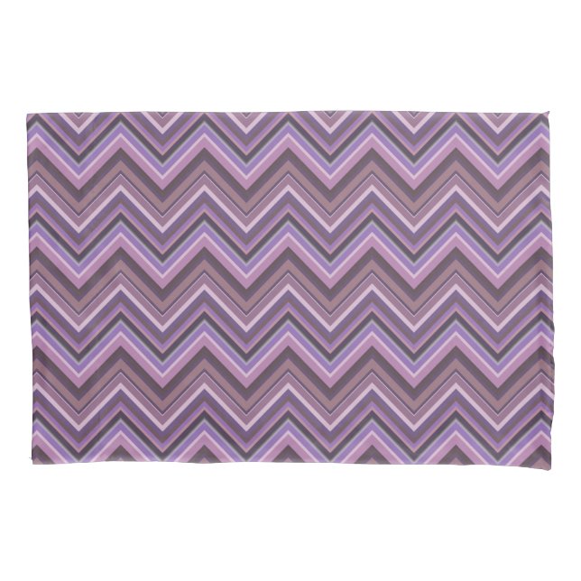 Housse D'oreillers Mauve zigzag stripes (devant)