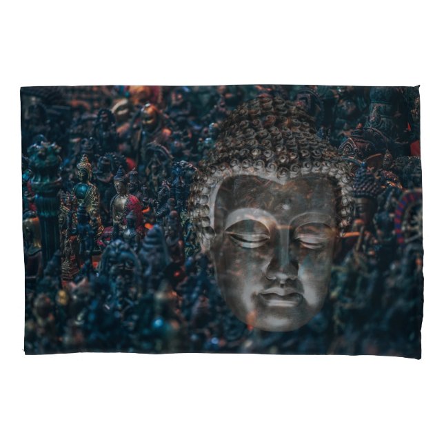 Housse D'oreillers Méditation Bouddha avec et sans l'arrière - plan (devant-gauche)