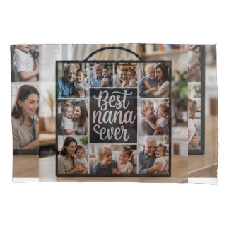 Housse D'oreillers Meilleure Nana Jamais Personnalisée Photo Pillowca