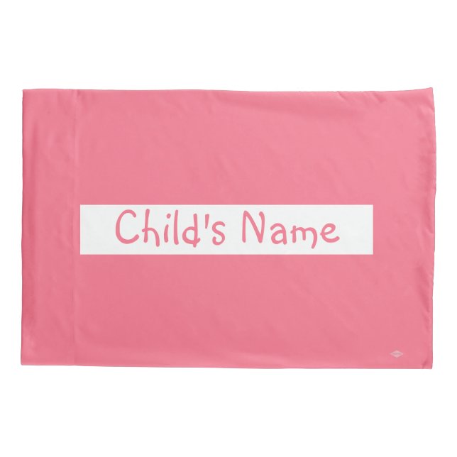 Housse D'oreillers Melon Rose avec le nom de l'enfant HAMbyWG Coussin (Dos)