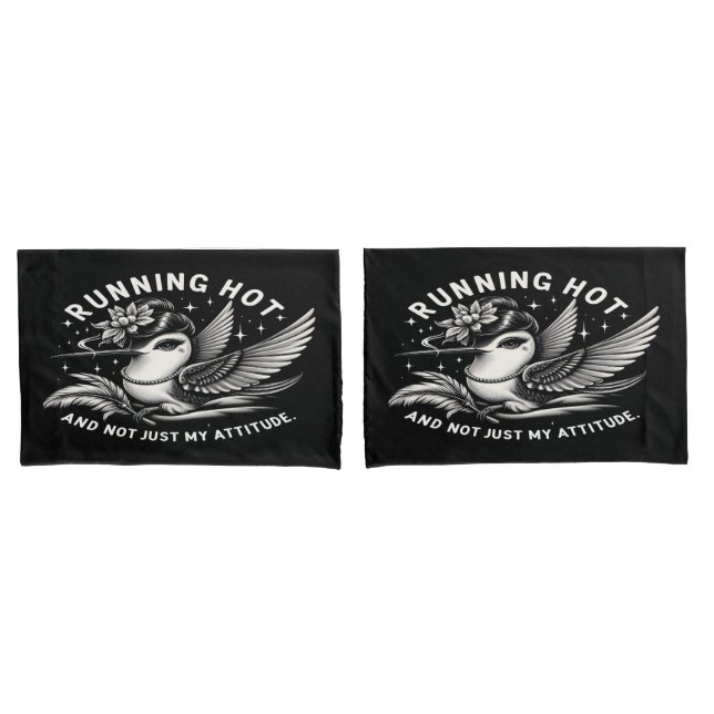 Housse D'oreillers Ménopause amusante Pillowcases Hot Flash (devant-Set)