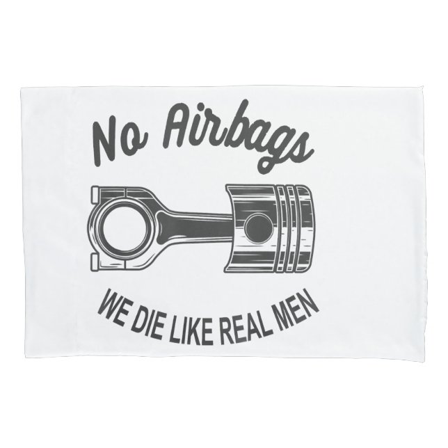 Housse D'oreillers Mens Speed Racing Sports Car No Airbags - We Die L (devant)