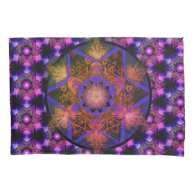 Housse D'oreillers Merkabah Mandala Motif (devant)