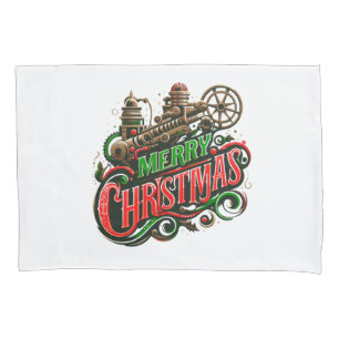 Housse D'oreillers Merry Christmas steampunk