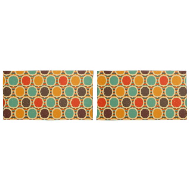 Housse D'oreillers Mi-siècle moderne géométrique 5 (devant-Set)