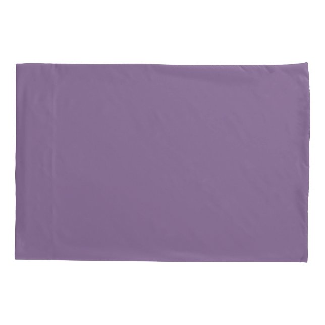 Housse D'oreillers Mi-ton violet couleur solide Lavande soie (Dos)