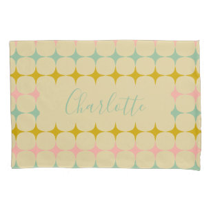 Housse D'oreillers Mid Century Mod Stars   Couleur Vintage personnali