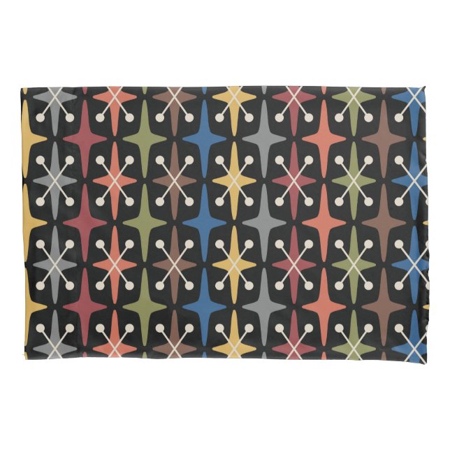 Housse D'oreillers Mid Century Modern Starburst Pattern (devant)