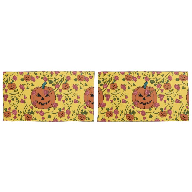 Housse D'oreillers Mikitiez halloween citrouille éffrayant octobre au (devant-Set)