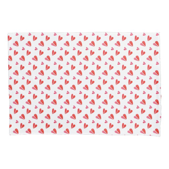 Housse D'oreillers MINI COEURS Pillowcase (devant)