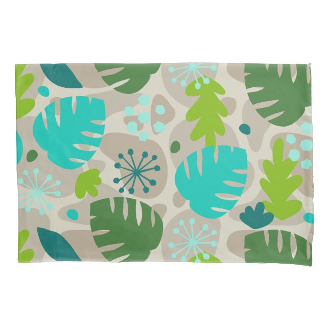 Housse D'oreillers Mod Monstera Feuilles Abstrait Hawaï Tropical-Cool (devant)