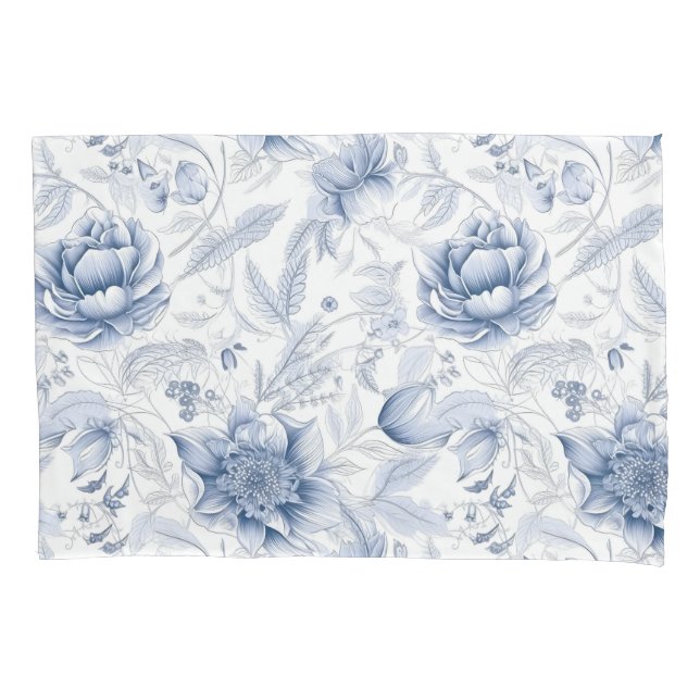 Housse D'oreillers Modèle Floral Royal Blue Porcelain Vol.1 Thro (devant)