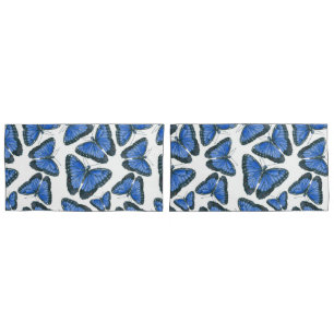 Housse D'oreillers Modèle motif de papillon bleu morpho