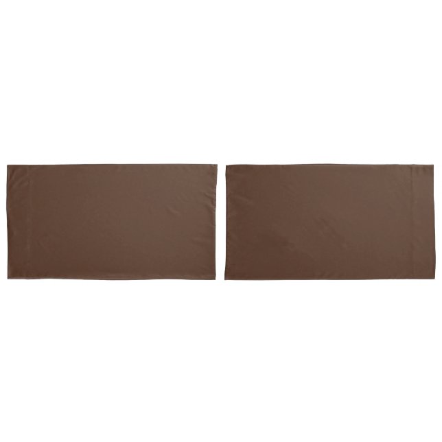 Housse D'oreillers Modern Chocolate Brown Premium Comfort Pillowcase (devant-Set)