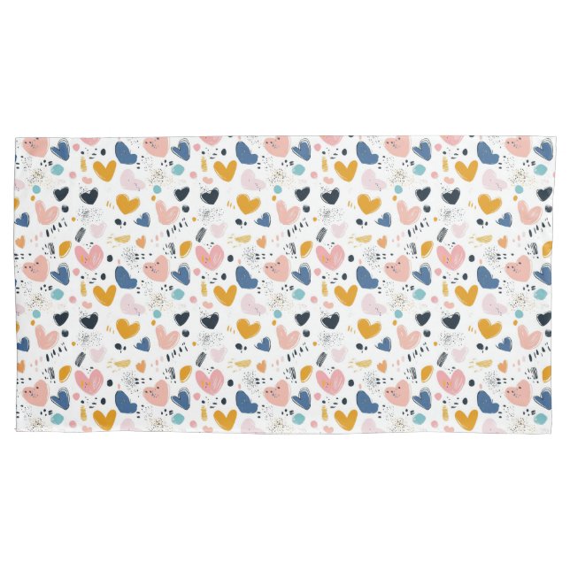 Housse D'oreillers Modern Hearts (devant-gauche)