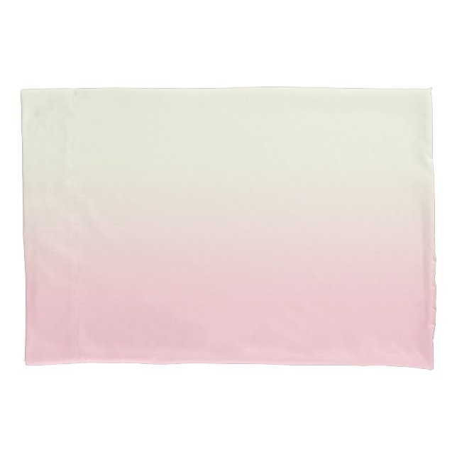 Housse D'oreillers Moderne Blanc Pastel rose Ombre Gradient (devant-gauche)