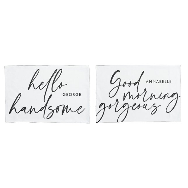 Housse D'oreillers Moderne ceci son cadeau moderne noir blanc (devant-Set)