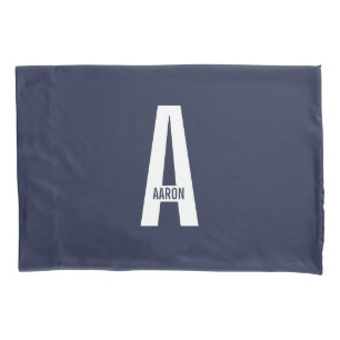 Housse D'oreillers Moderne monogramme personnalisé gras et nom
