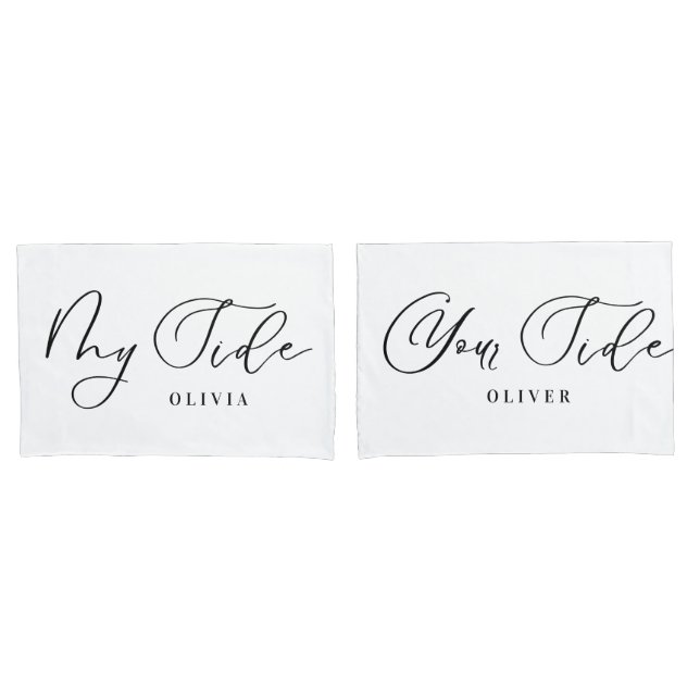 Housse D'oreillers Mon côté votre côté personnalisation élégante pilu (devant-Set)