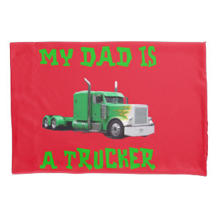 Housse D'oreillers Mon papa est une caisse de coussin de camionneur