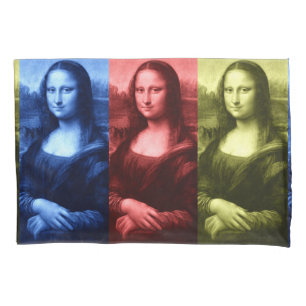 Housse D'oreillers Mona Lisa Écran de couleur primaire