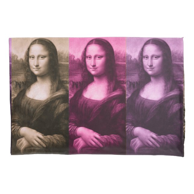 Housse D'oreillers Mona Lisa Purple Pink Chocolat Pillowcase (devant)