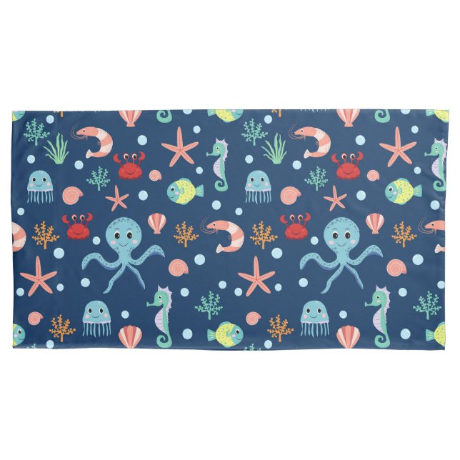 Housse D'oreillers Monde marin (devant-gauche)