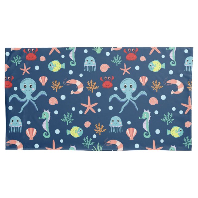 Housse D'oreillers Monde marin (devant)