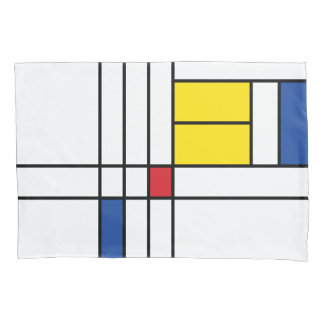 Housse D'oreillers Mondrian II Design d'Art Moderne Minimaliste De St