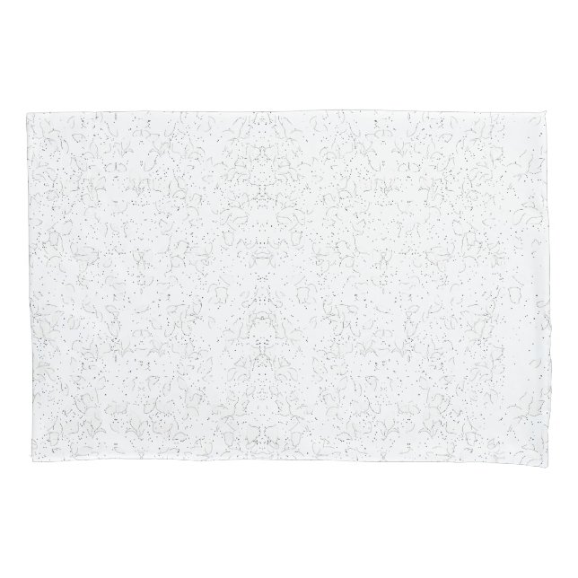 Housse D'oreillers Monochrome Floral Pattern – Elegant Seamless Art (devant)