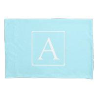 Monogramme bleu ciel simple
