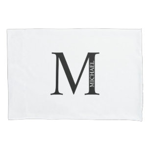 Housse D'oreillers Monogramme personnalisé et Coque Coussin de nom