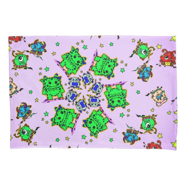 Housse D'oreillers monster cartoon cutees (devant)