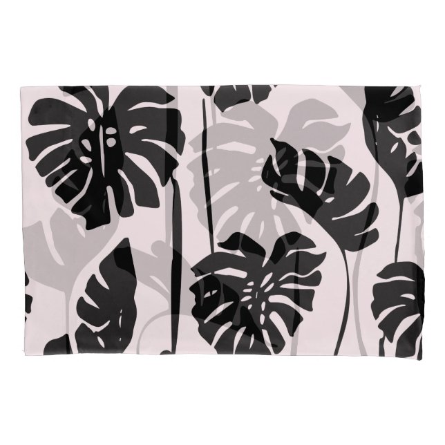 Housse D'oreillers Monstera Abstraite Tropical Palm Art (devant)