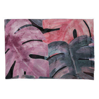 Housse D'oreillers Monstère monochrome : Aquarelle Motif tropical.