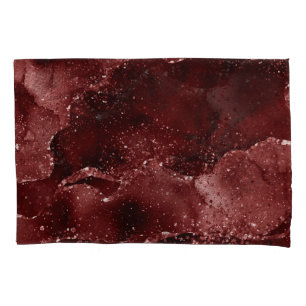 Housse D'oreillers Moody Agate Henné sang rouge grenat bijou ton