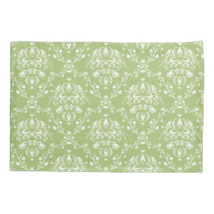 Housse D'oreillers Moss Green Damask