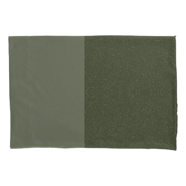 Housse D'oreillers Moss Green Textured Split Pillowcase - Personnalis (devant)