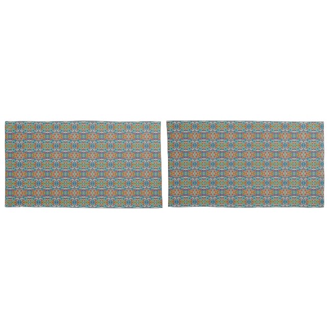Housse D'oreillers Motif à fleurs bleues (Dos-Set)