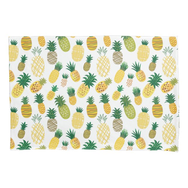 Housse D'oreillers Motif à la mode d'ananas (devant-gauche)