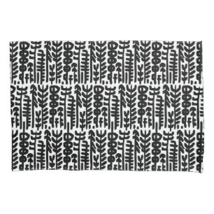 Housse D'oreillers Motif à l'encre noire d'arbre de course