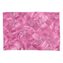 Motif à tissage Carré rose chaud