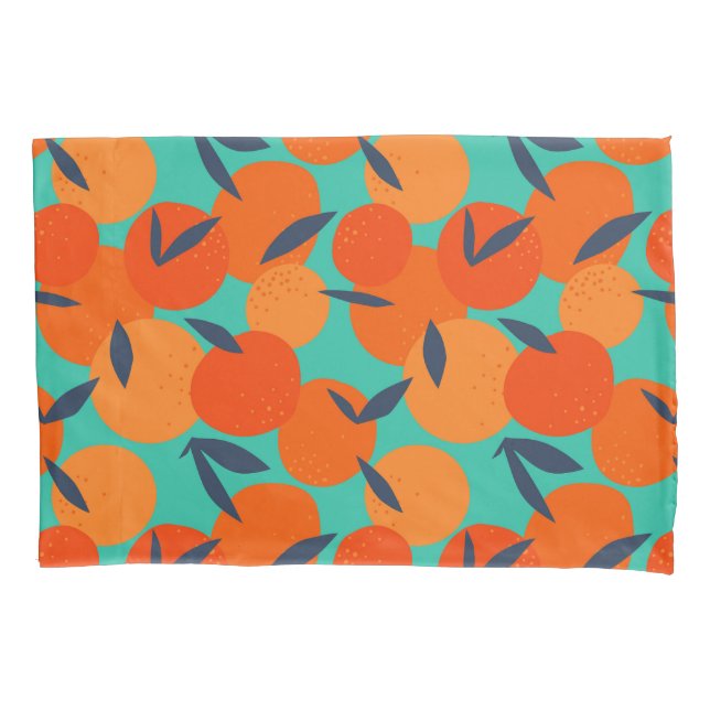 Housse D'oreillers Motif Abstrait de fruits orange (devant-gauche)
