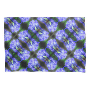 Housse D'oreillers Motif Abstrait de la Fleur Gentienne Bleue