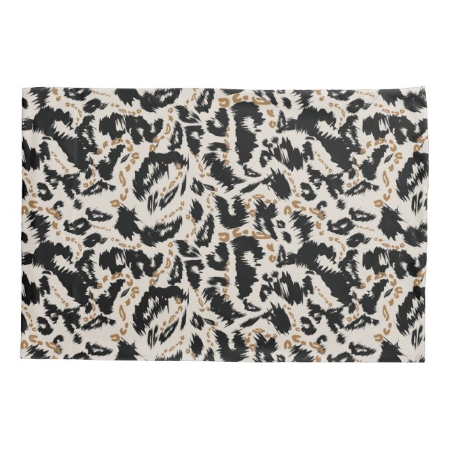 Housse D'oreillers Motif abstrait de léopard africain bohème  (Dos)