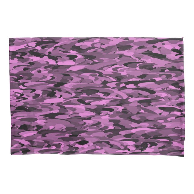 Housse D'oreillers Motif Abstrait Violet Noir (devant-gauche)