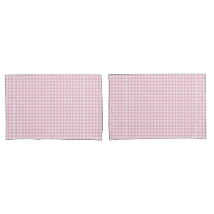 Housse D'oreillers Motif assez rose de contrôle de guingan