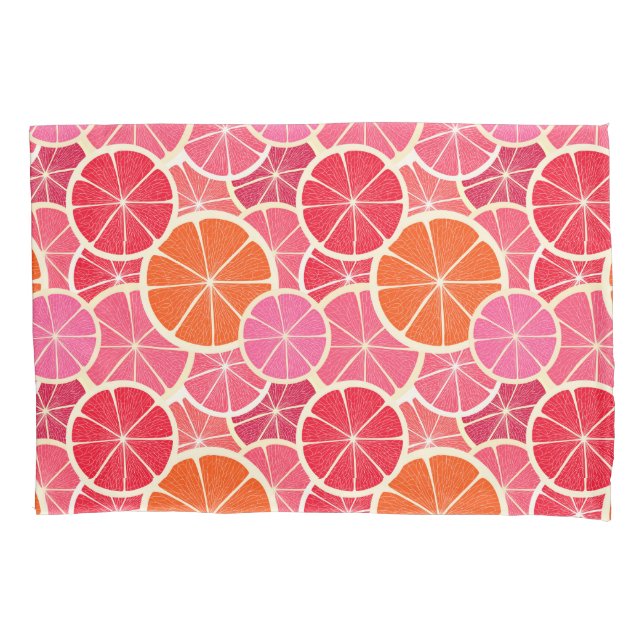 Housse D'oreillers Motif aux agrumes d'orange et de pamplemousse (devant-gauche)